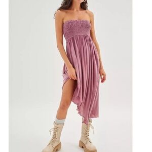 Elegant Strapless Pink and Blue (2)